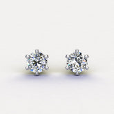 Silver Round Cubic Stud